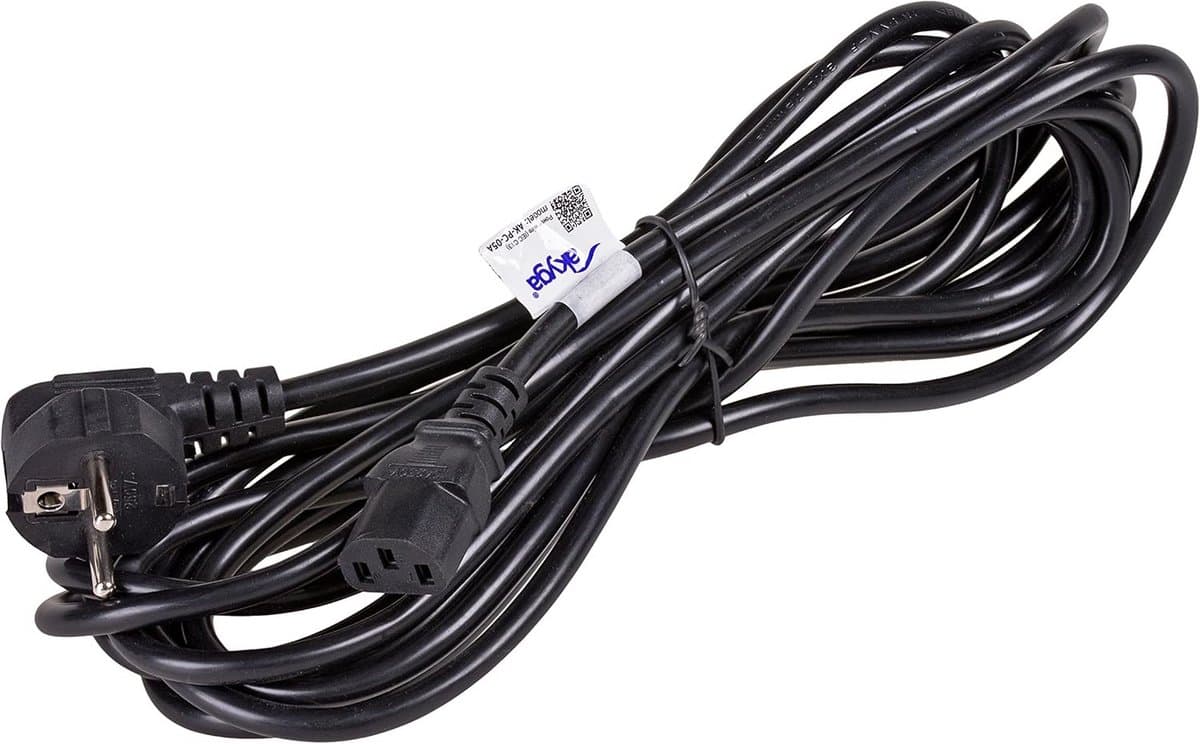 Universeel 5 Meter Stroomsnoer met IEC C13 naar Schuko Stekker voor PC, Monitor en Printer