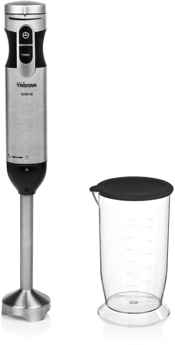 Tristar Staafmixer 1000W - MX-4828 - 1 Snelheid met turbo - Incl maatbeker - RVS