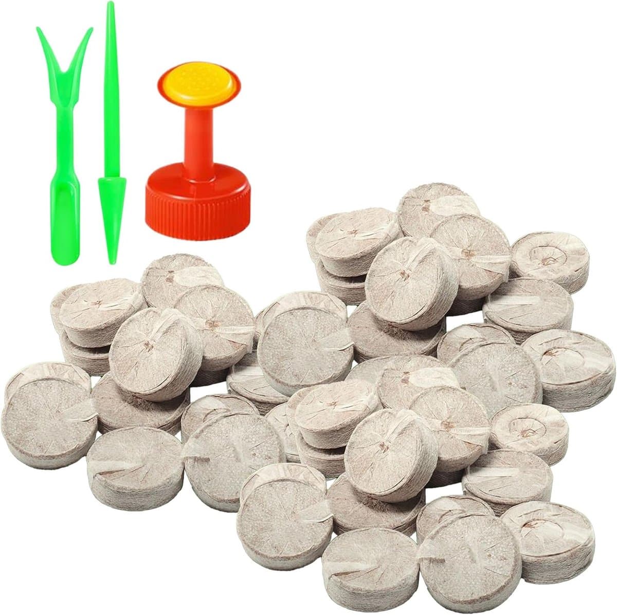 Grondtabletten 100 Stuks - Zaailing Starter Pellets - Binnen En Buiten Tuinieren - Compact En Uitzettend - 30 Millimeter