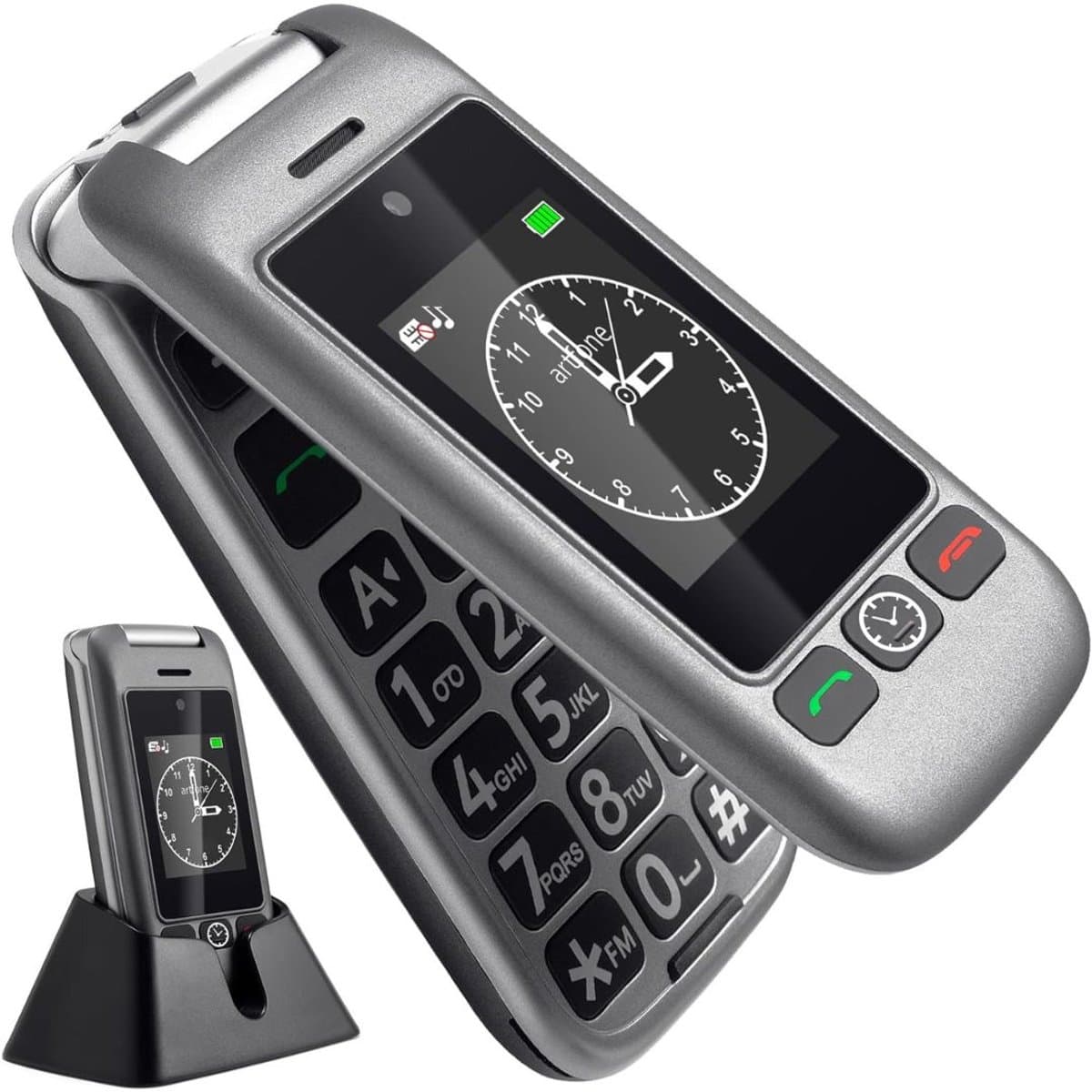 CLGP® Senioren Mobiele Telefoon 4g - Senioren GSM - Zilver