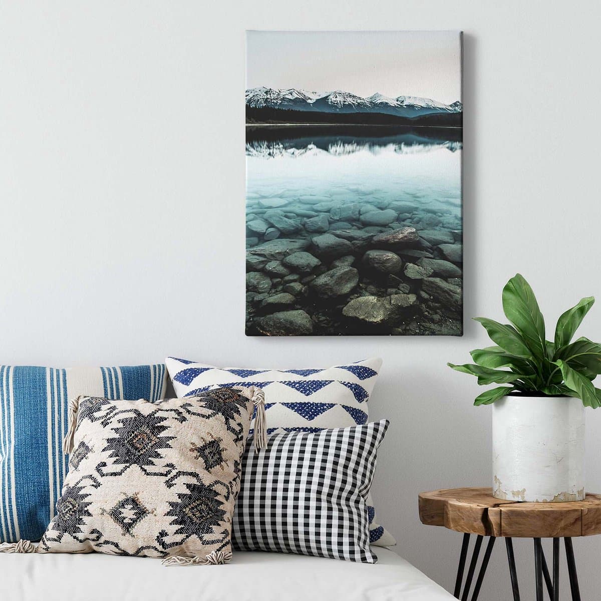 Canvas print DD123124 Idyll A.S. Création 0,5 x 0,7 m Blauw Kantoor Hal/Gang Keuken Slaapkamer Woonkamer