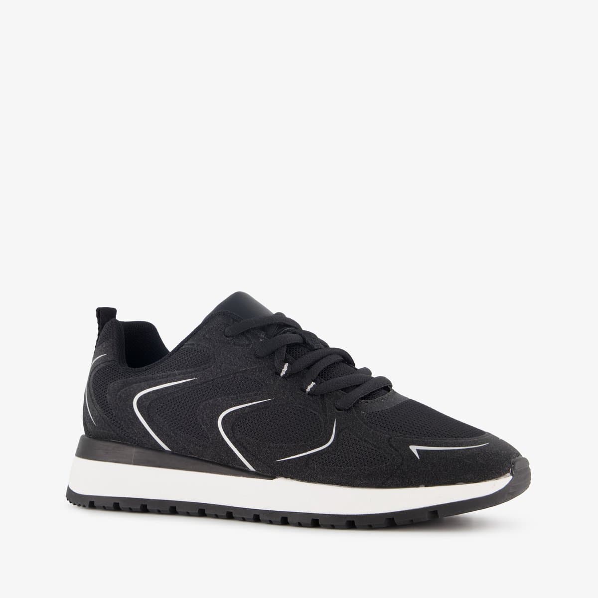 Blue Box dames sneakers zwart wit - Maat 42 - Extra comfort - Memory Foam