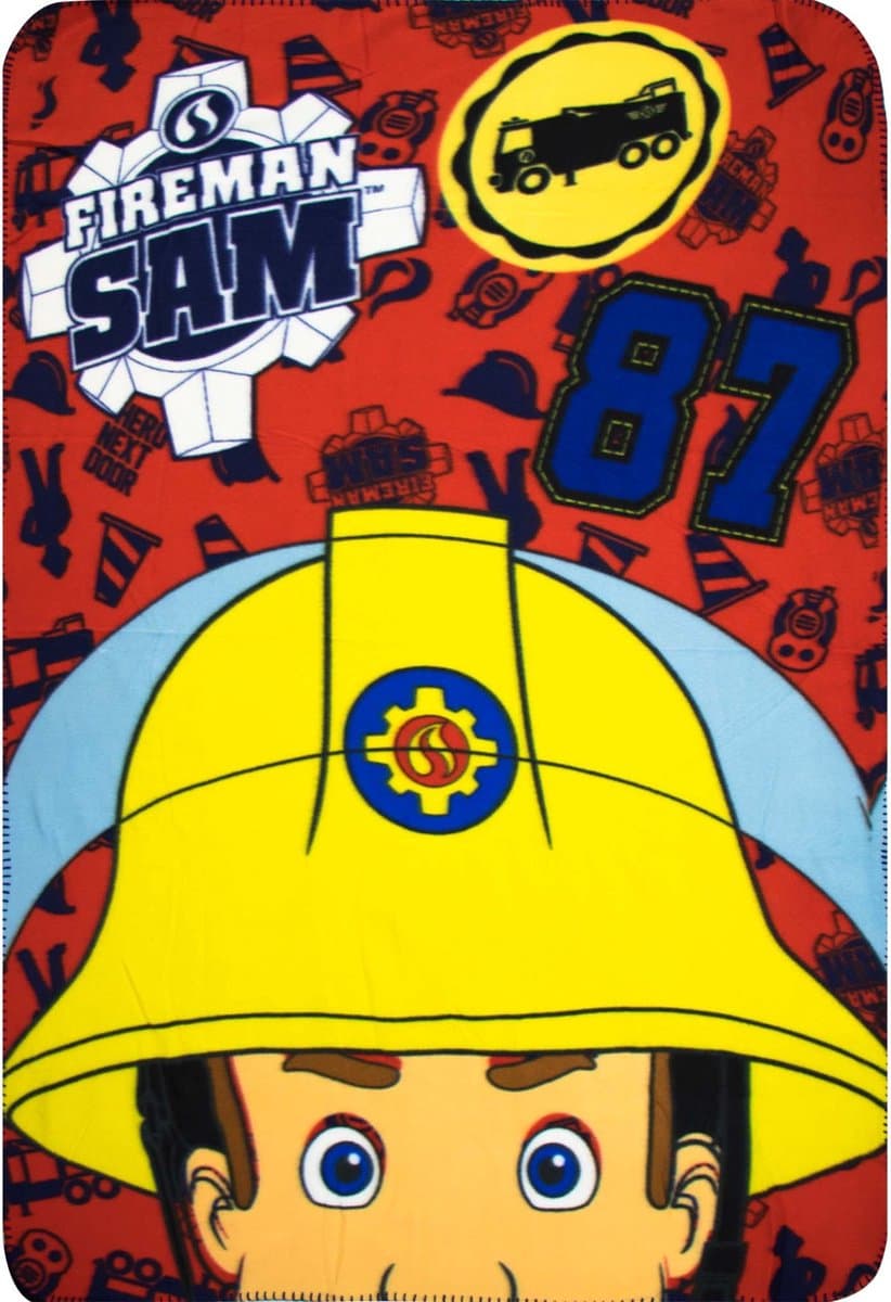 Brandweerman Sam fleece deken - 150 x 100 cm. - Fireman Sam plaid - lekker zacht