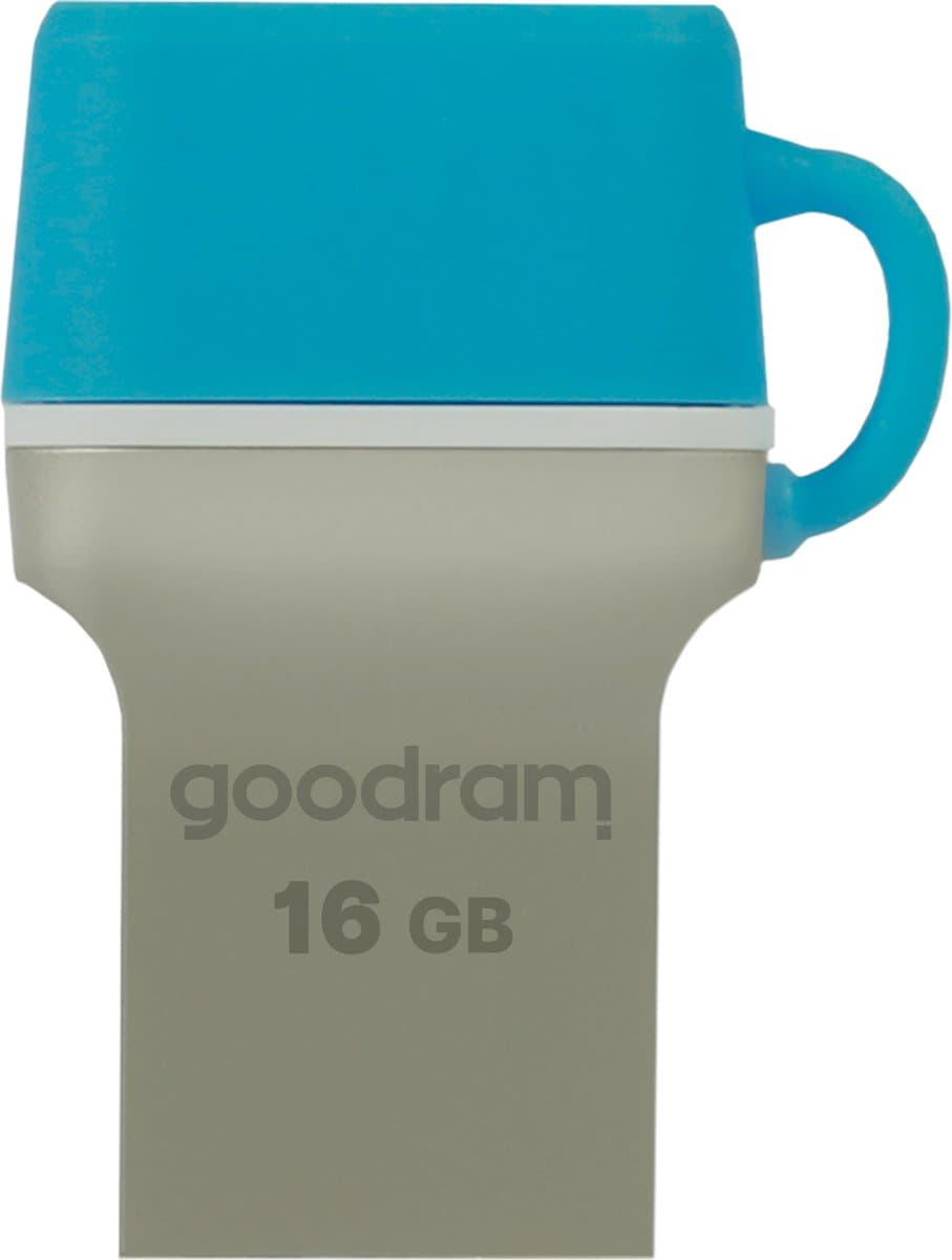 Goodram ODD3 USB flash drive 16 GB USB Type-A / USB Type-C 3.2 Gen 1 (3.1 Gen 1) Blauw, Zilver