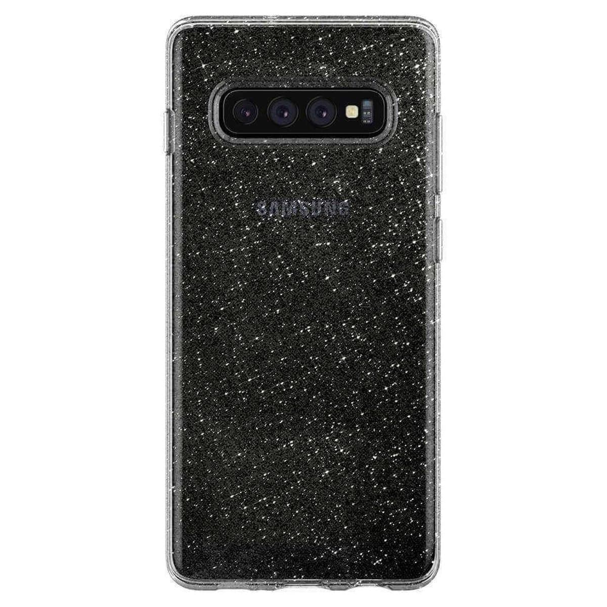 Spigen Backcase hoesje Liquid Crystal Glitter Samsung S10 Plus Transparant