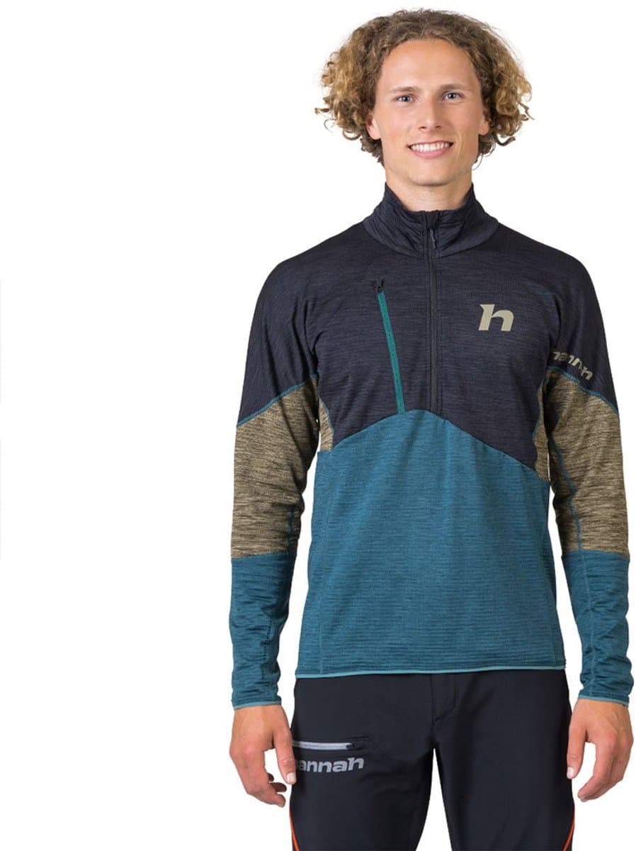 Hannah Niro Fleece Met Halve Rits Blauw M Man