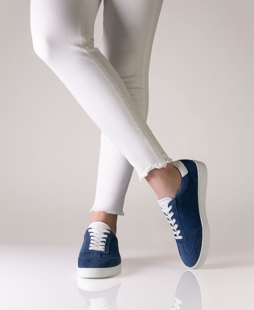 Anna Kern 7005 - Blauwe Dames Danssneaker van Zacht Suede met Flexibele Zool - Ideaal voor Verschillende Dansvloeren - SUNY - Blauw - 42 2/3