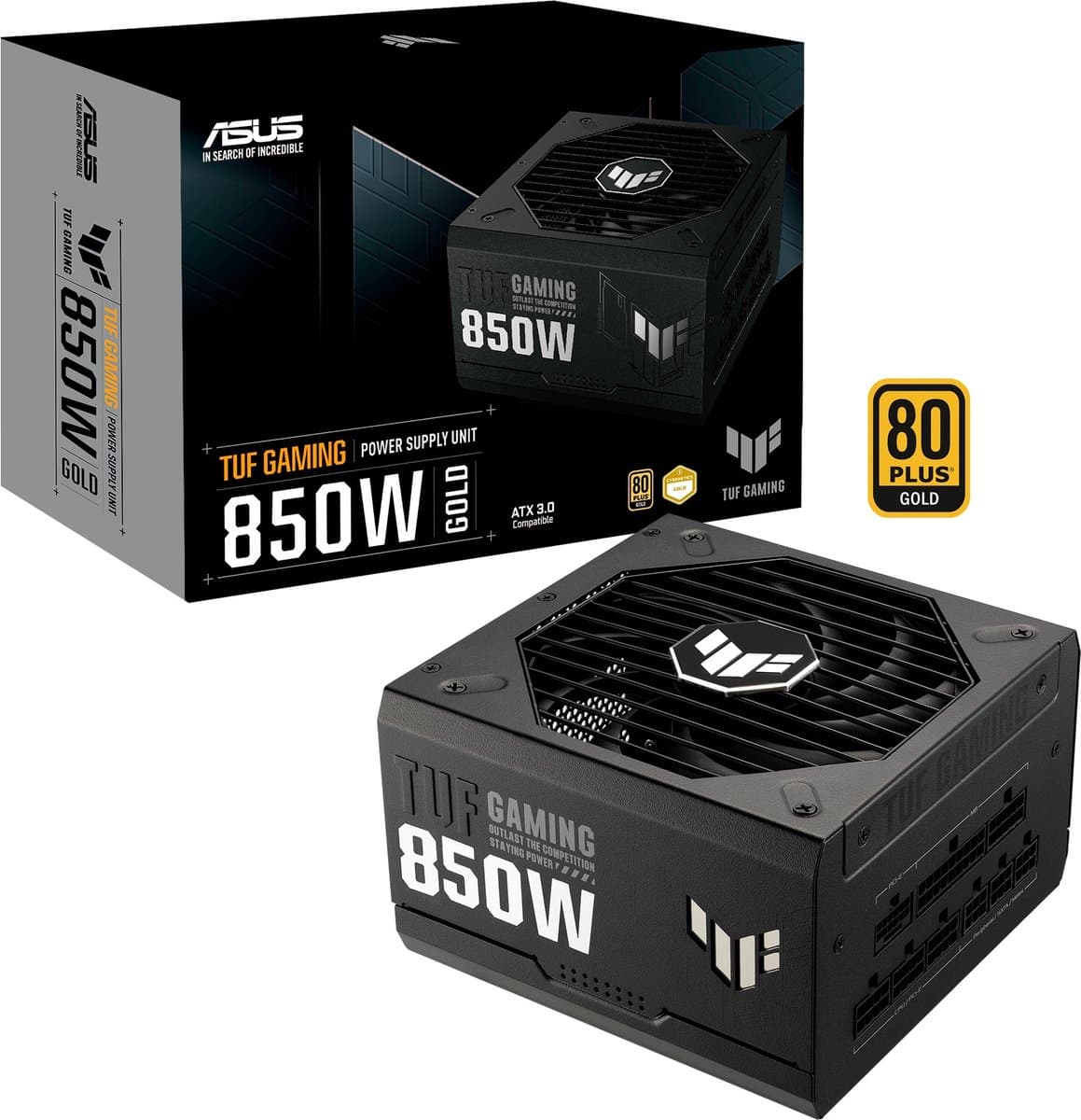 ASUS TUF Gaming 850W Gold - Interne voeding - PSU - 850W - 80 Plus Gold - 115V - Volledig modulair