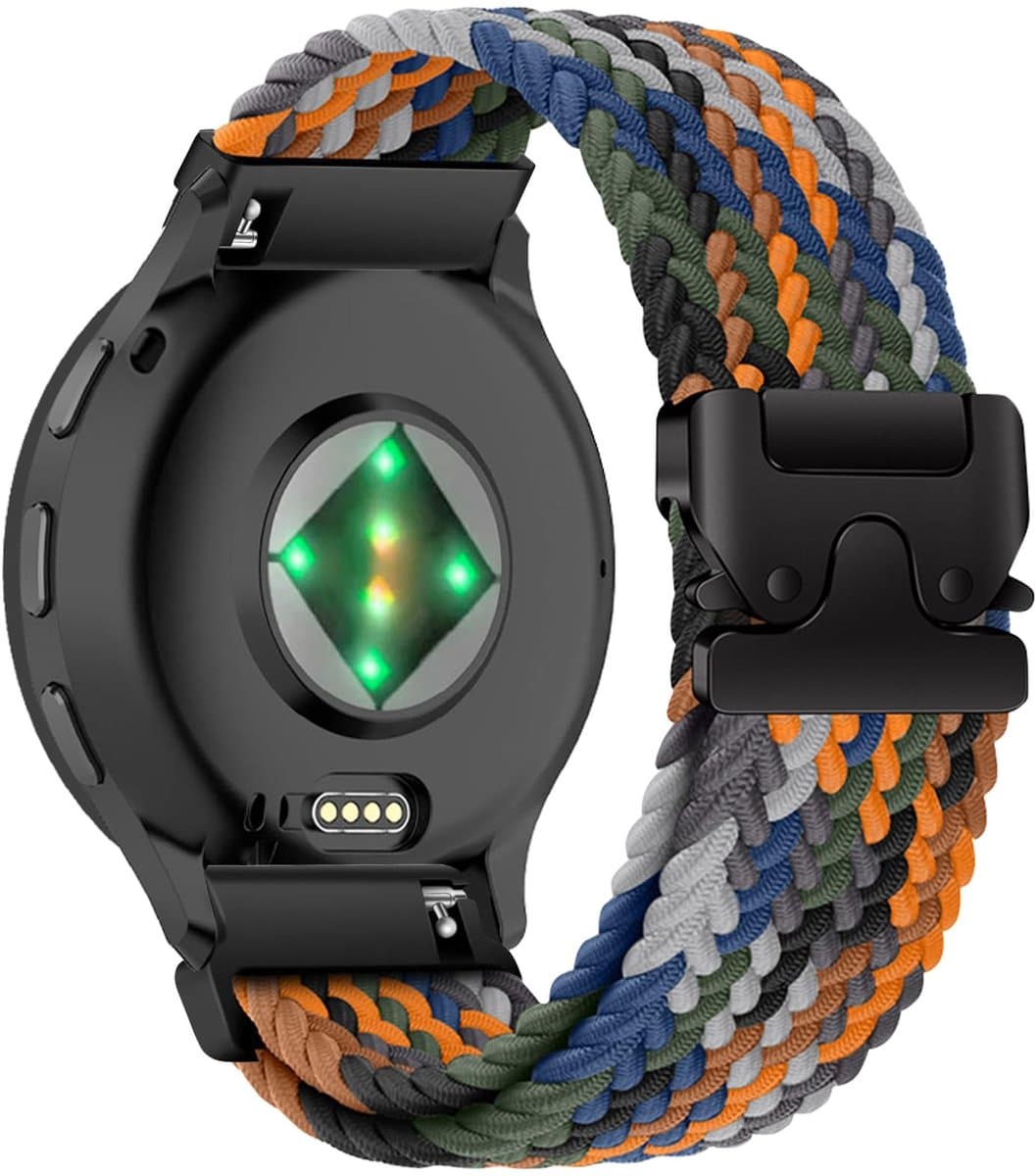 SolidKeus - 18mm Nylon Armband voor Garmin Venu en Forerunner Series