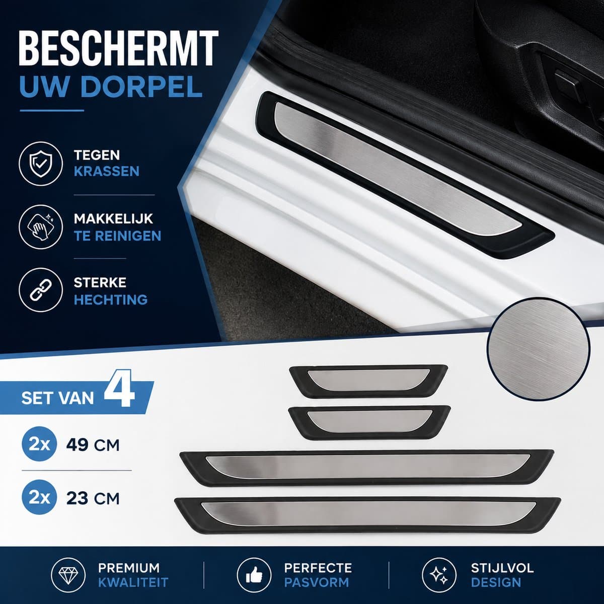 Instaplijsten Lexus RX 2 - Set van 4 - Zwart chrome - AIM
