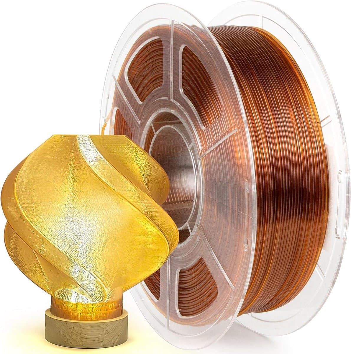 PETG Filament - 3D Printer Draad - 3D Printen - Hoge Snelheid - 1KG 1.75mm - Transparant Amber