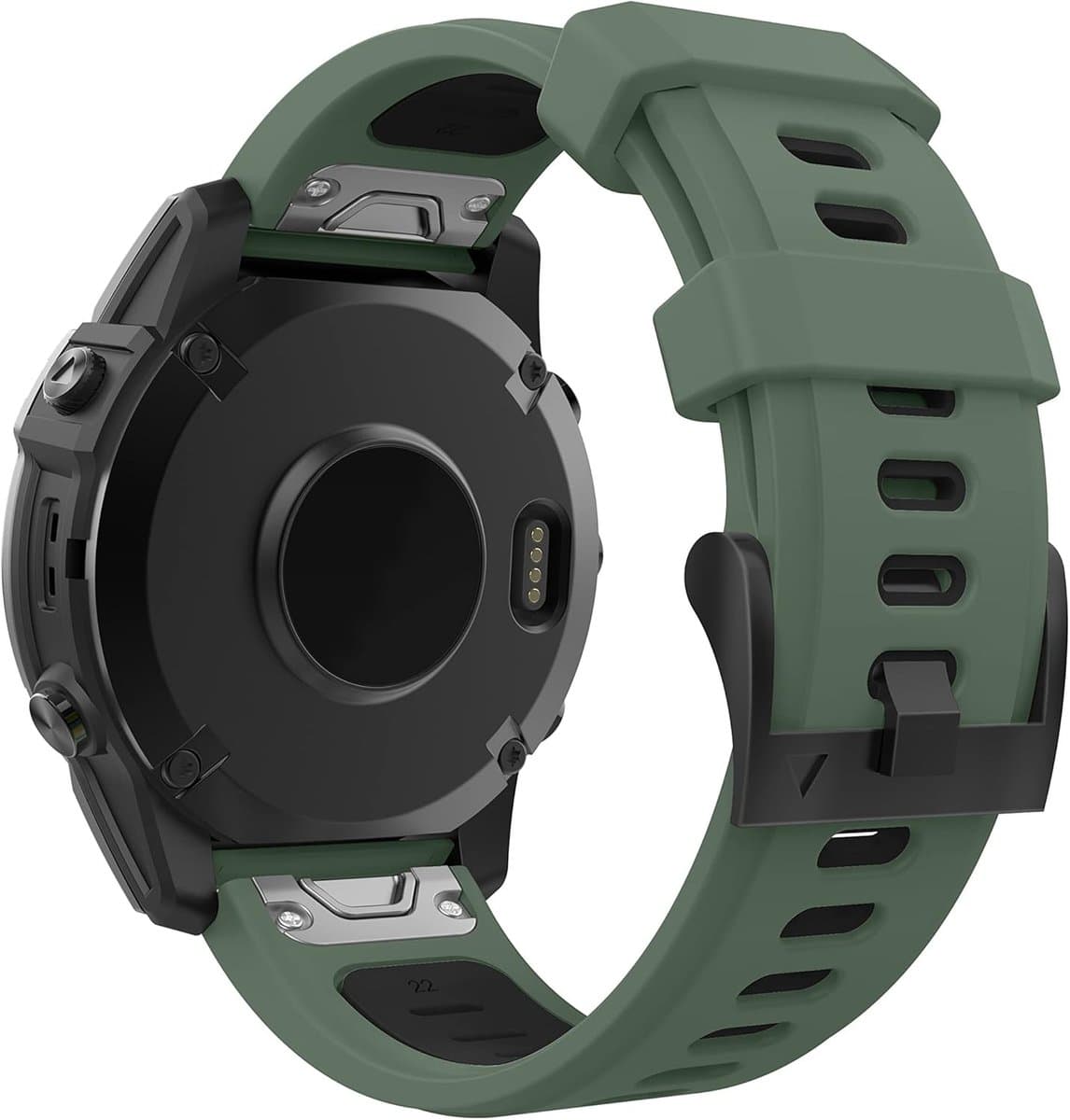 Verstelbare Sporthorlogeband voor Garmin Fenix 7/6/5 en Forerunner 965/955/945, 22mm Zachte Siliconen Vervangband, Waterdicht en Zweetbestendig, Geschikt voor Actieve Gebruik