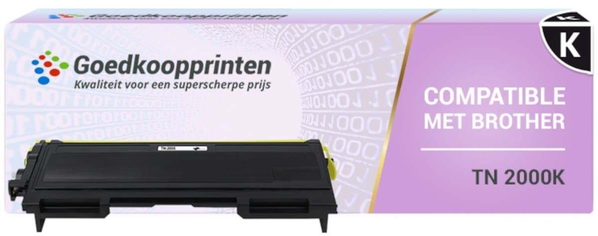 Brother TN-2000 toner Zwart - Huismerk (2.600 afdrukken)