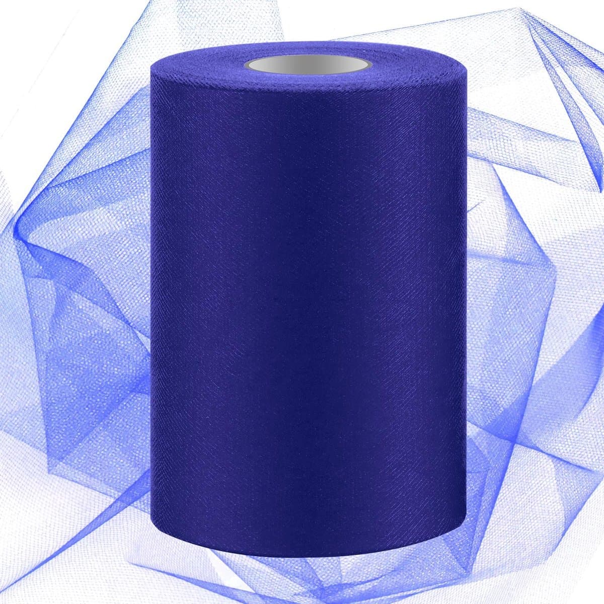 Dailygoods - Swpeet 15,5 cm bij 100 m koningsblauwe tule stoffen rol, stoffen spoel lint, lint pure mesh polyester spoel voor doe-het-zelf verjaardagsfeestje bruiloft decoraties kerst ambachtelijke benodigdheden