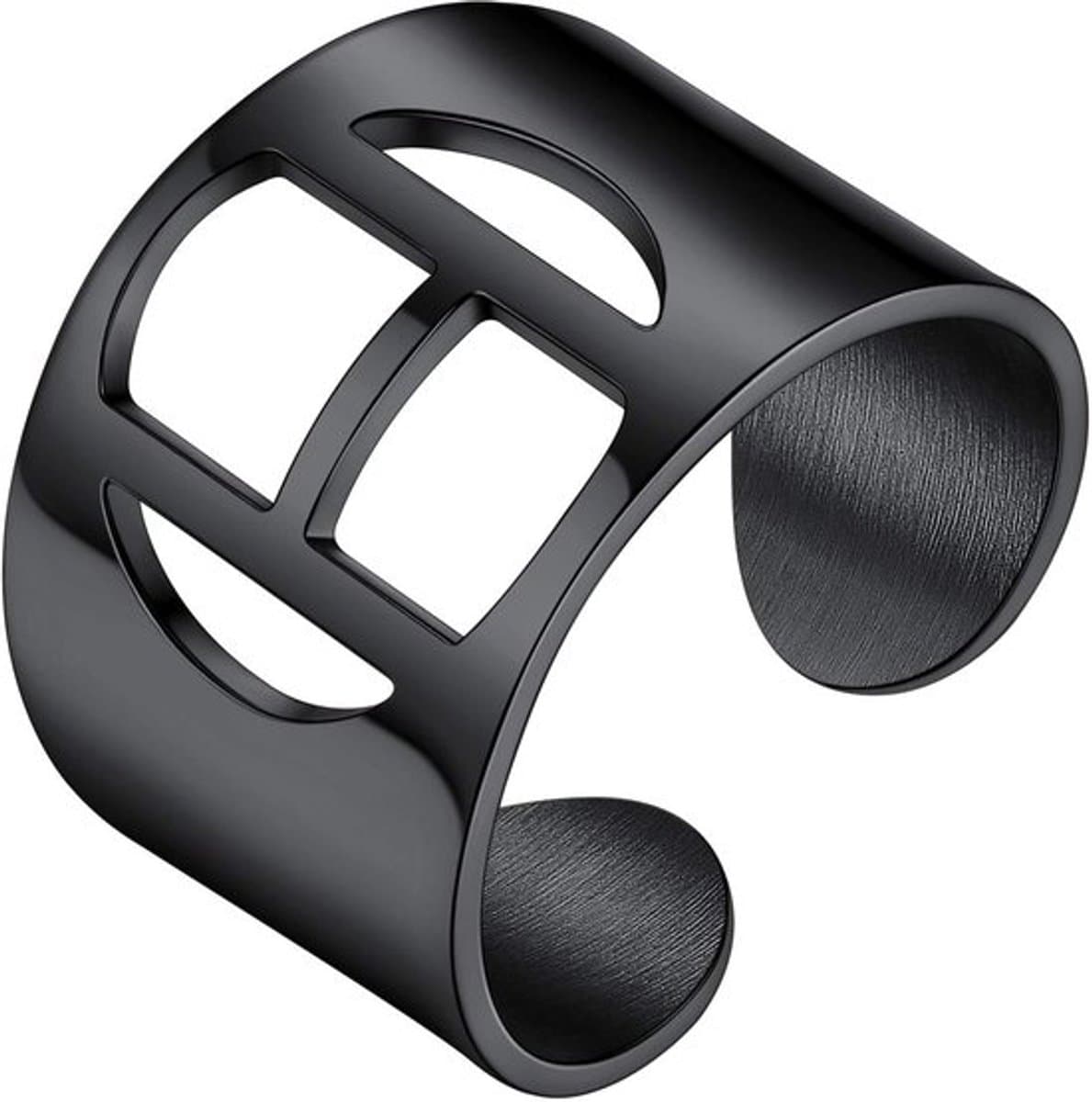 A-Z Verstelbare Initialen Ringen - Goud Geplateerd/RVS - 15.4mm Breedte - Inclusief Cadeaubox