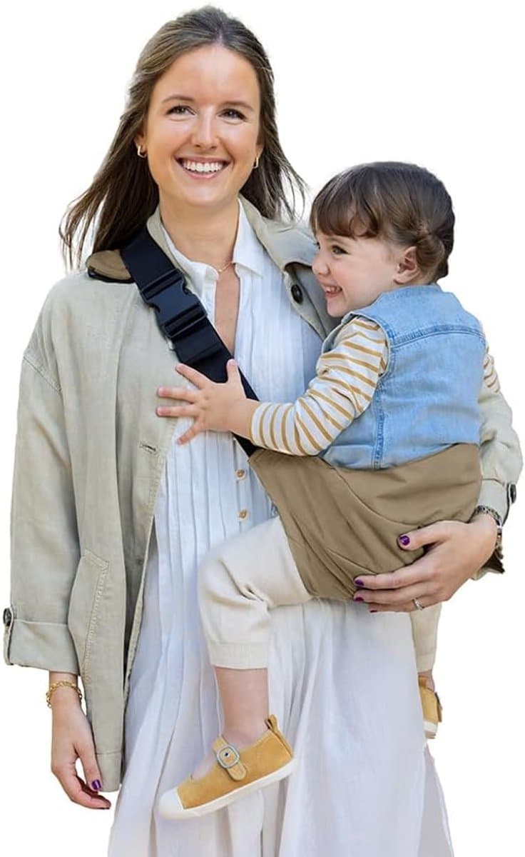 Kinderdrager Heup - Baby Draagzak - Comfortabel Wandelen - Ergonomisch Ontwerp - 7 x 17 x 45 cm - Bruin