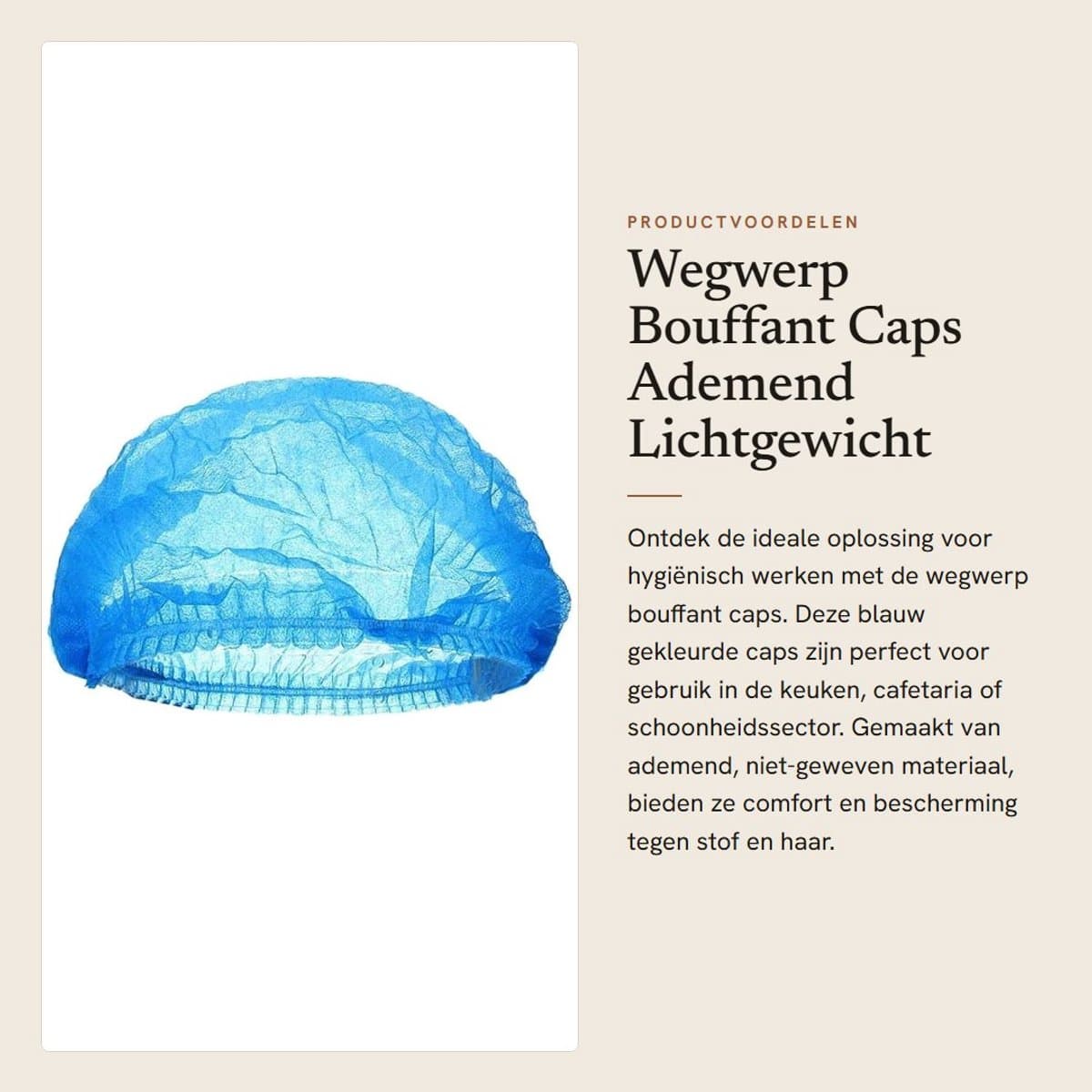 Dailygoods- Wegwerp Haarnet 100 Stuks - Bouffant Caps - Ademend - Lichtgewicht - Elastische Band - Niet-Geweven Materiaal - Haarnetje