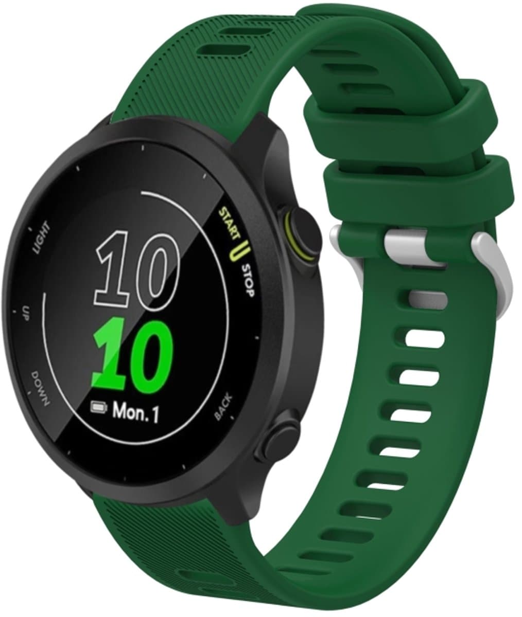 For Garmin Vivomove HR Sport 20mm Silicone Twill Watch Band(Green)