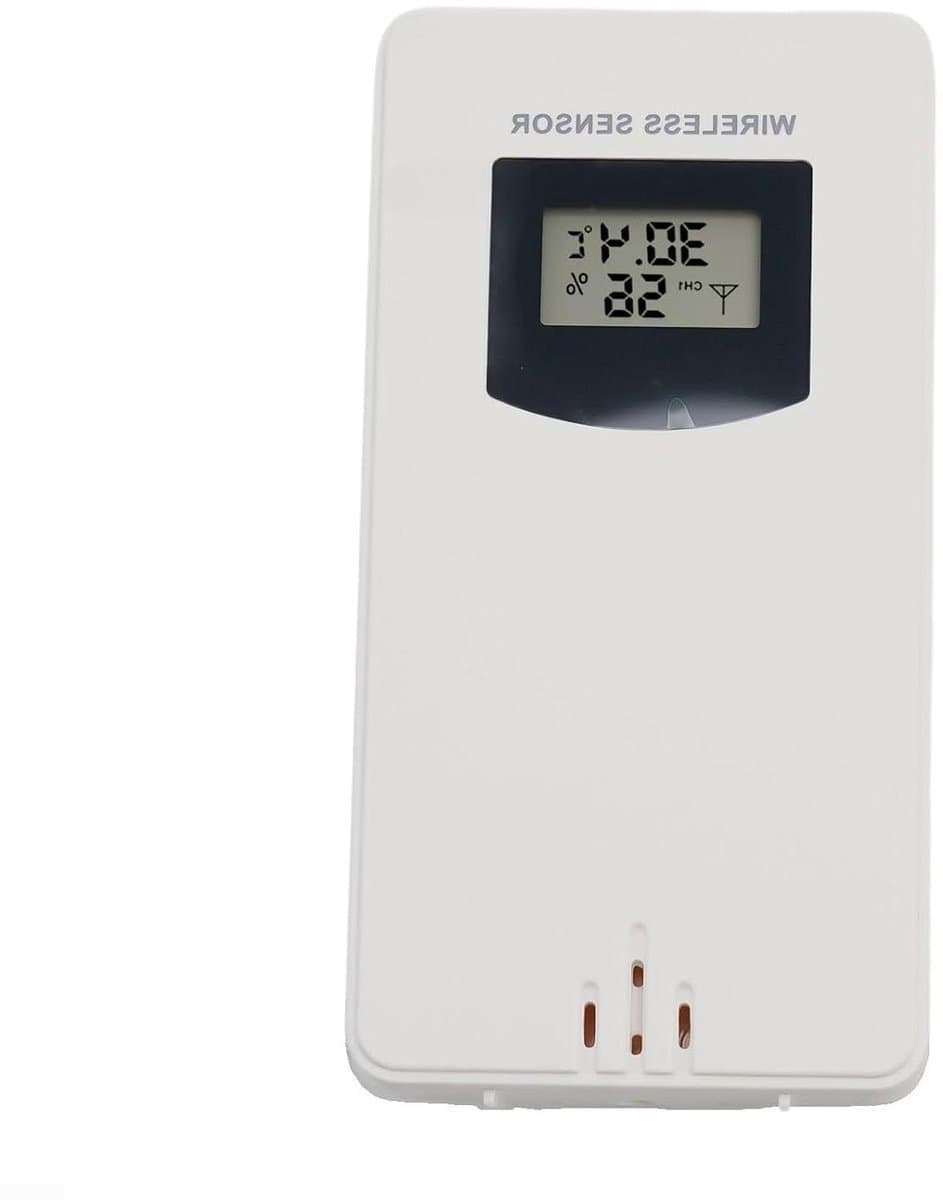 Weerstation Sensor - Buiten Sensor - Weer Monitoren - Uitbreidbaar tot 3 Sensoren - 60 meter bereik - Wit
