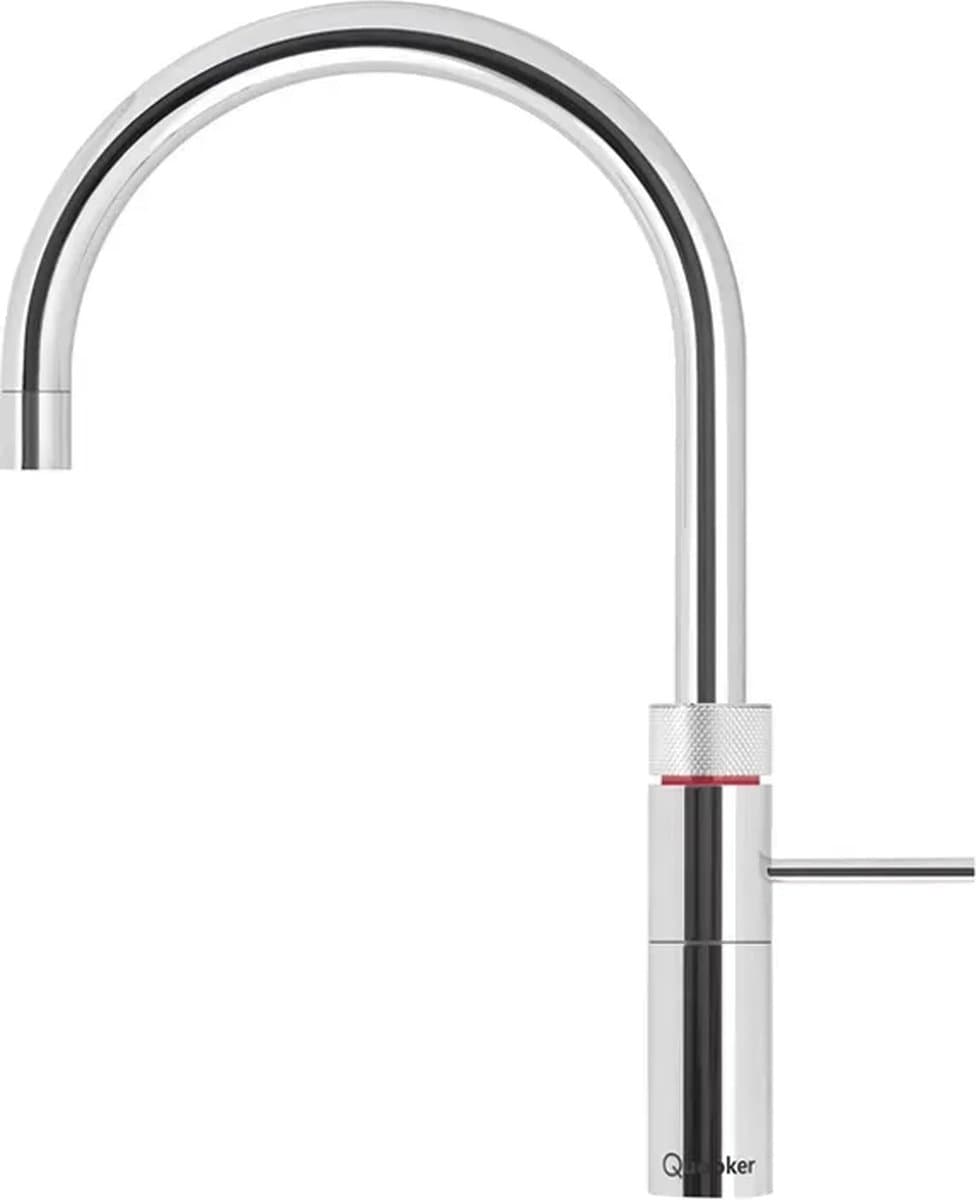 Quooker Fusion Round Keukenkraan - Kokend - Warm & Koud Water - Kindveilige Dubbeldruk - Chroom