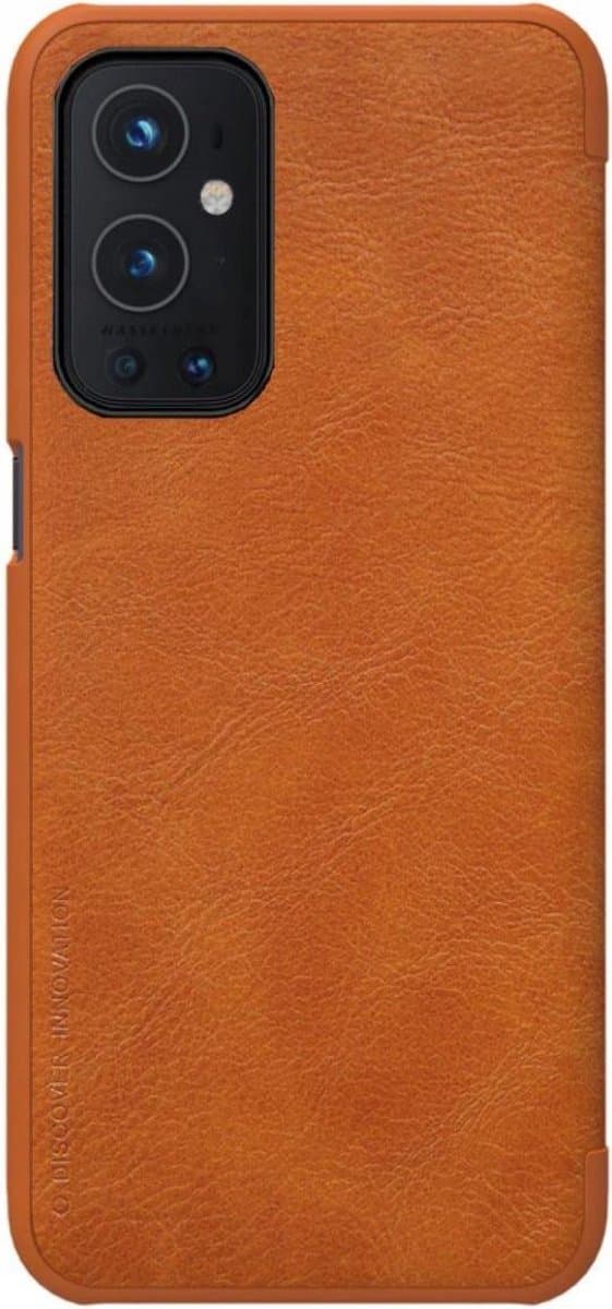 Nillkin Qin Series Book OnePlus 9 Pro Hoesje Wallet Leer Bruin