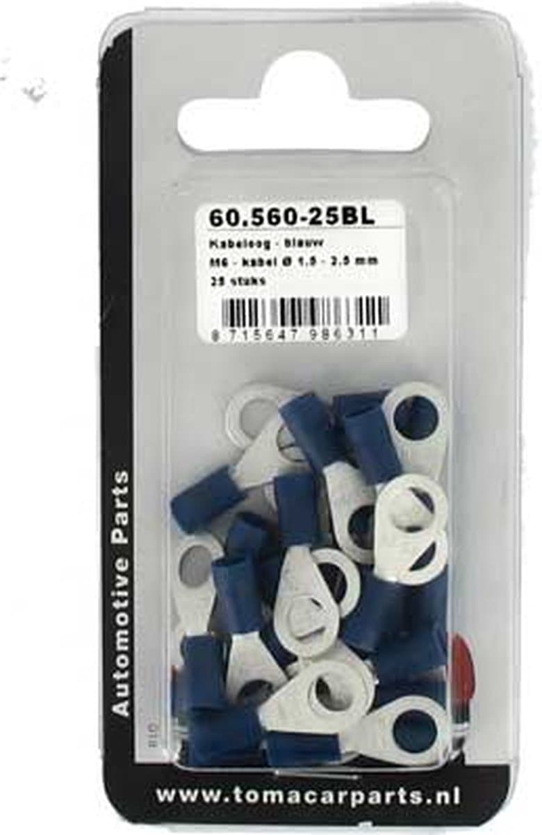 Kabeloog M6 blauw 25 stuks blister