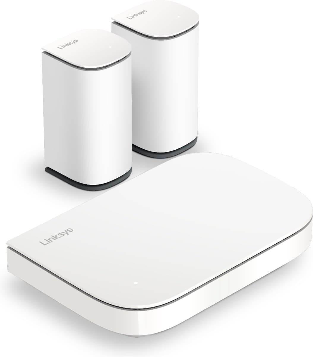 Linksys Velop Micro Mesh 6 - Router - WiFi 6 - Dual-band - Mesh WiFi - 3000 Mbps - 3-pack - Wit