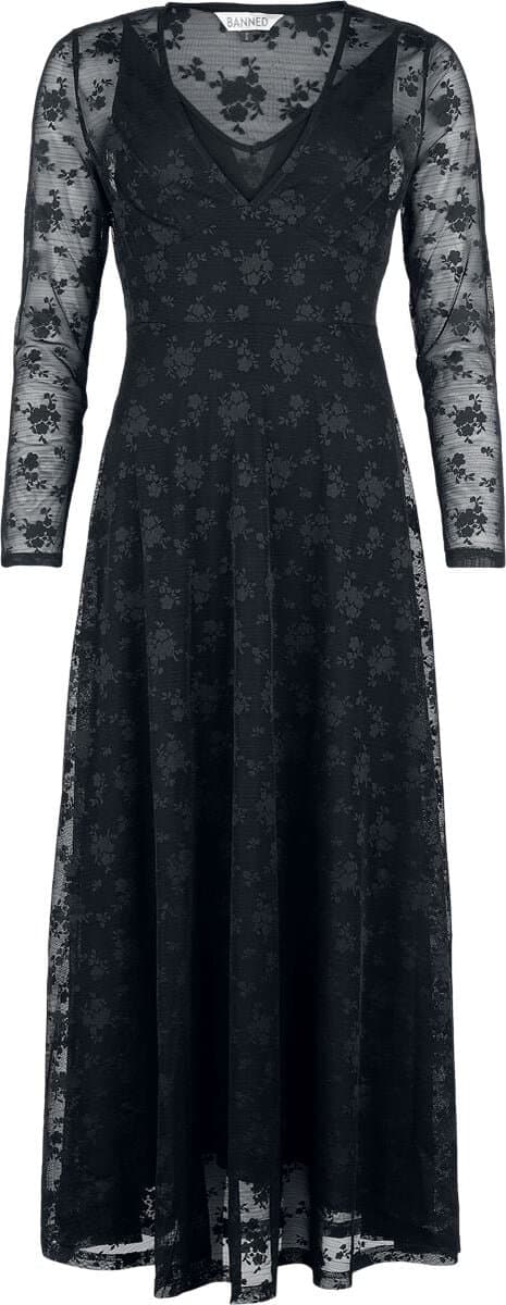 Banned Florence Dames Maxi-jurk - zwart - XL