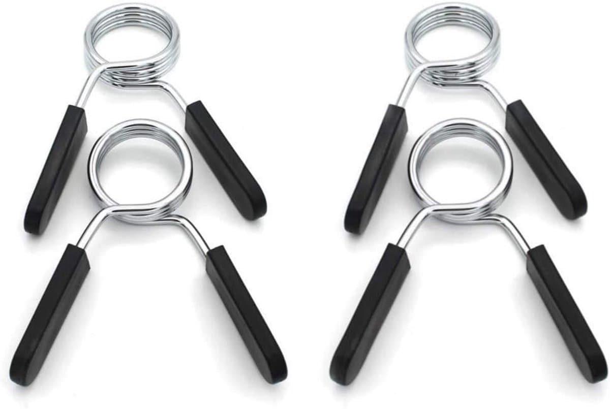 Halterstang veersluiting 30 mm - 4 stuks - Gewichtheffen accessoires
