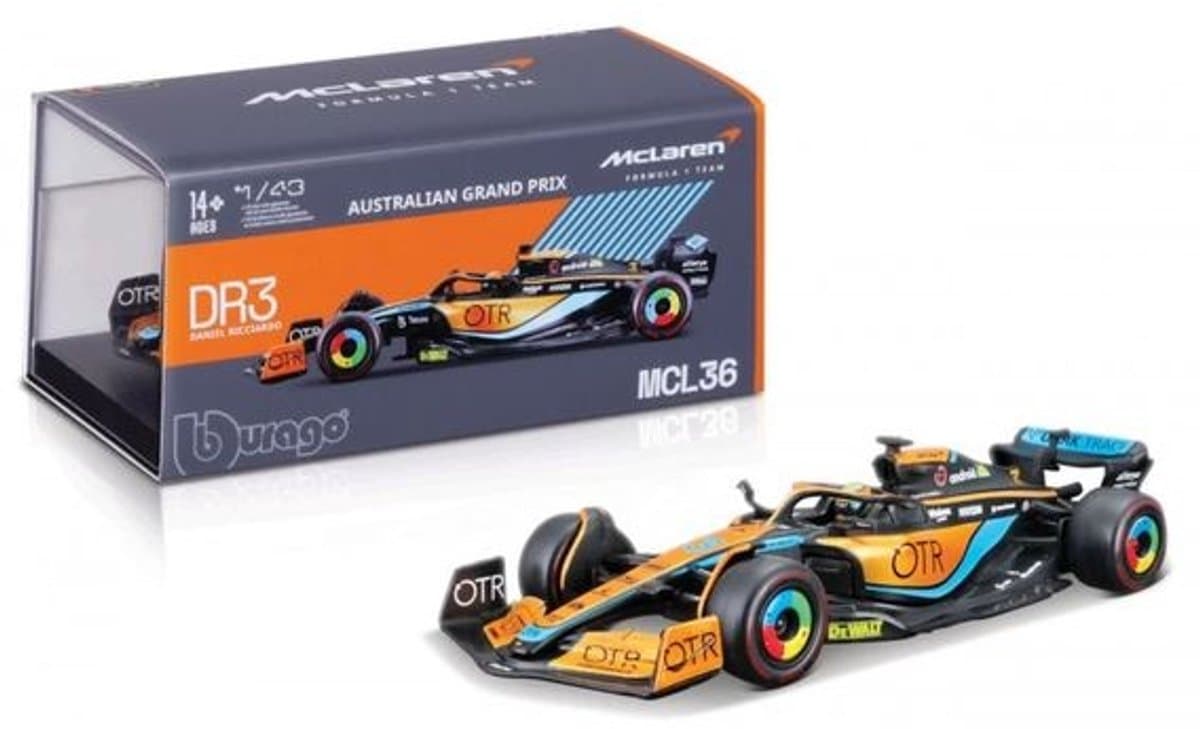 Bburago - McLaren MCL36 - Daniel Ricciardo - Australian GP 2022 LUXE - 1:43