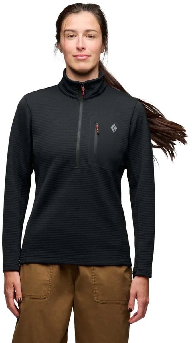 Black Diamond Diverge Sweatshirt Met Halve Rits Zwart S Vrouw