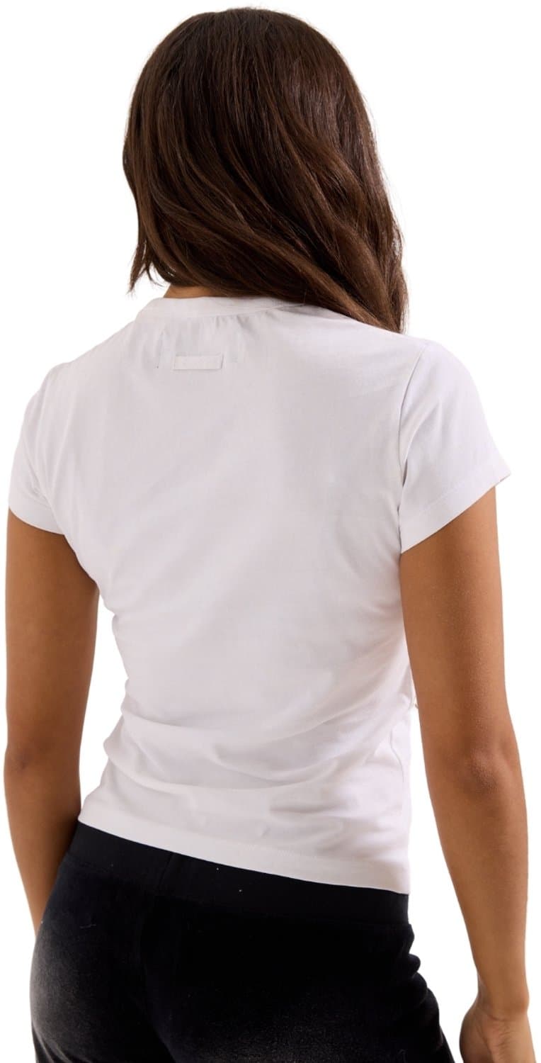 Juicy Couture Heritage Hilton Washed Single Jersey Fitted Longline T_Shirt WIT - Maat L