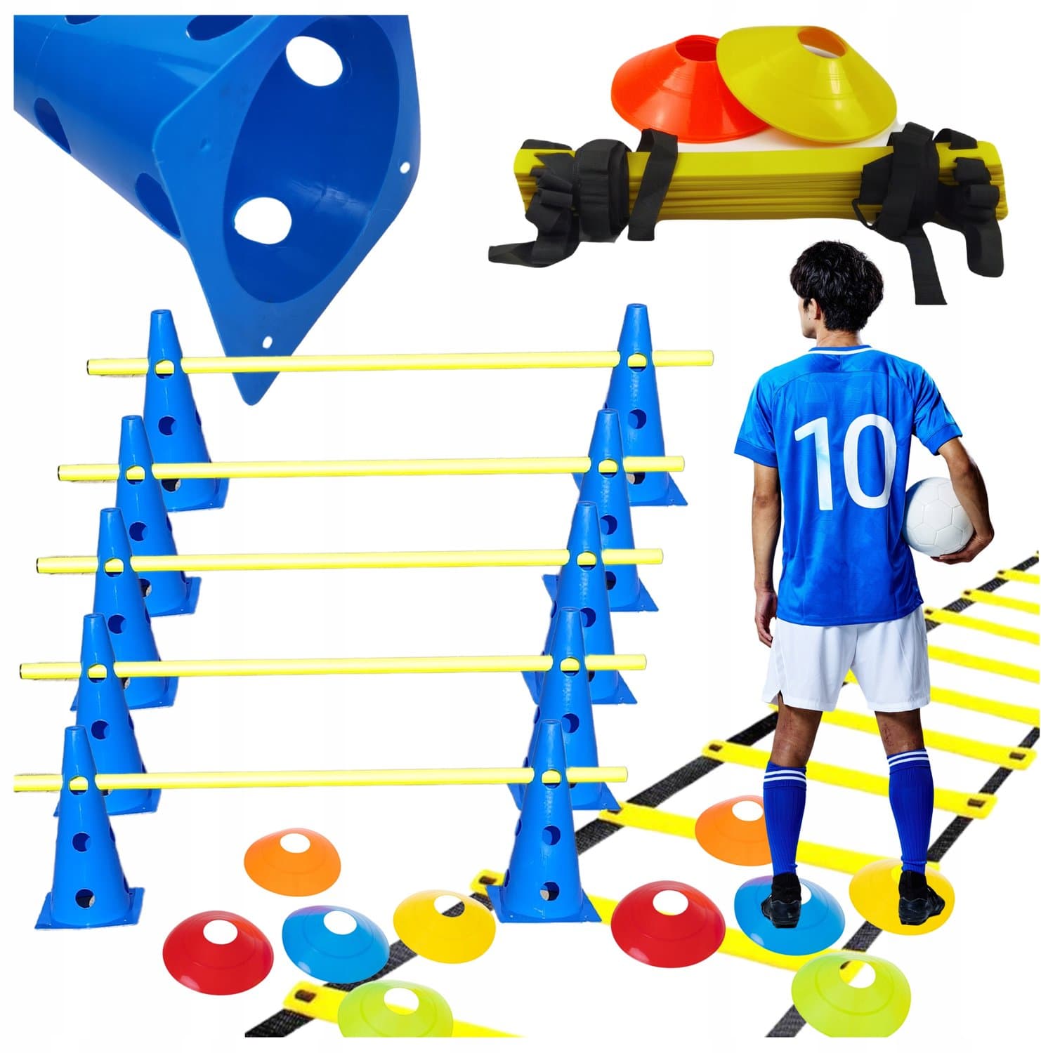 Voetbal Trainingsset 27-delig: Pylonnen, Horden, Ladder & Tas