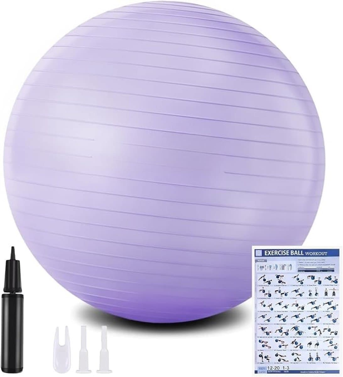 Kavora Zwangerschaps Bal - Zwangerschapsbal - Fitness bal - Lichtpaars - 26cm x 19cm x 5cm