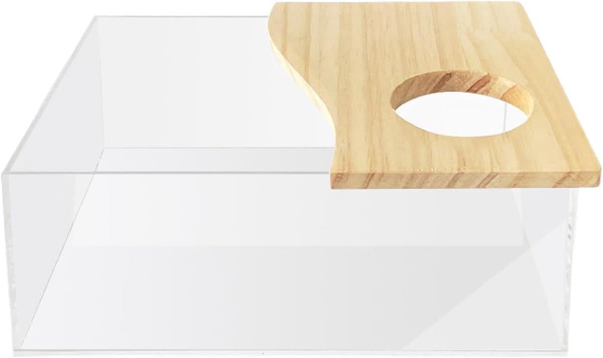 Zandbad Container Transparant Hout Acryl Container