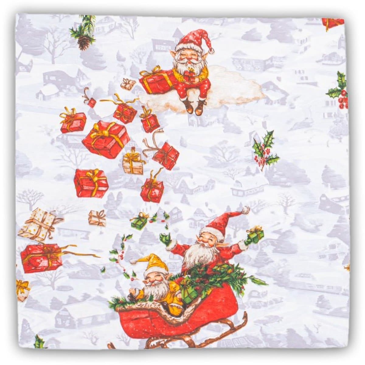 New Baby katoenen kussensloop kerst 40x40 cm - Sierkussensloop