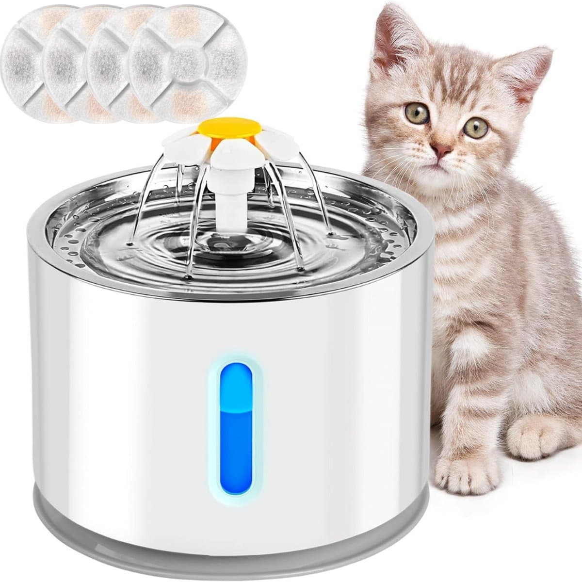 Drinkfontein Kat - Kattenfontein - Drinkbak Hond - Waterdispenser - Wit