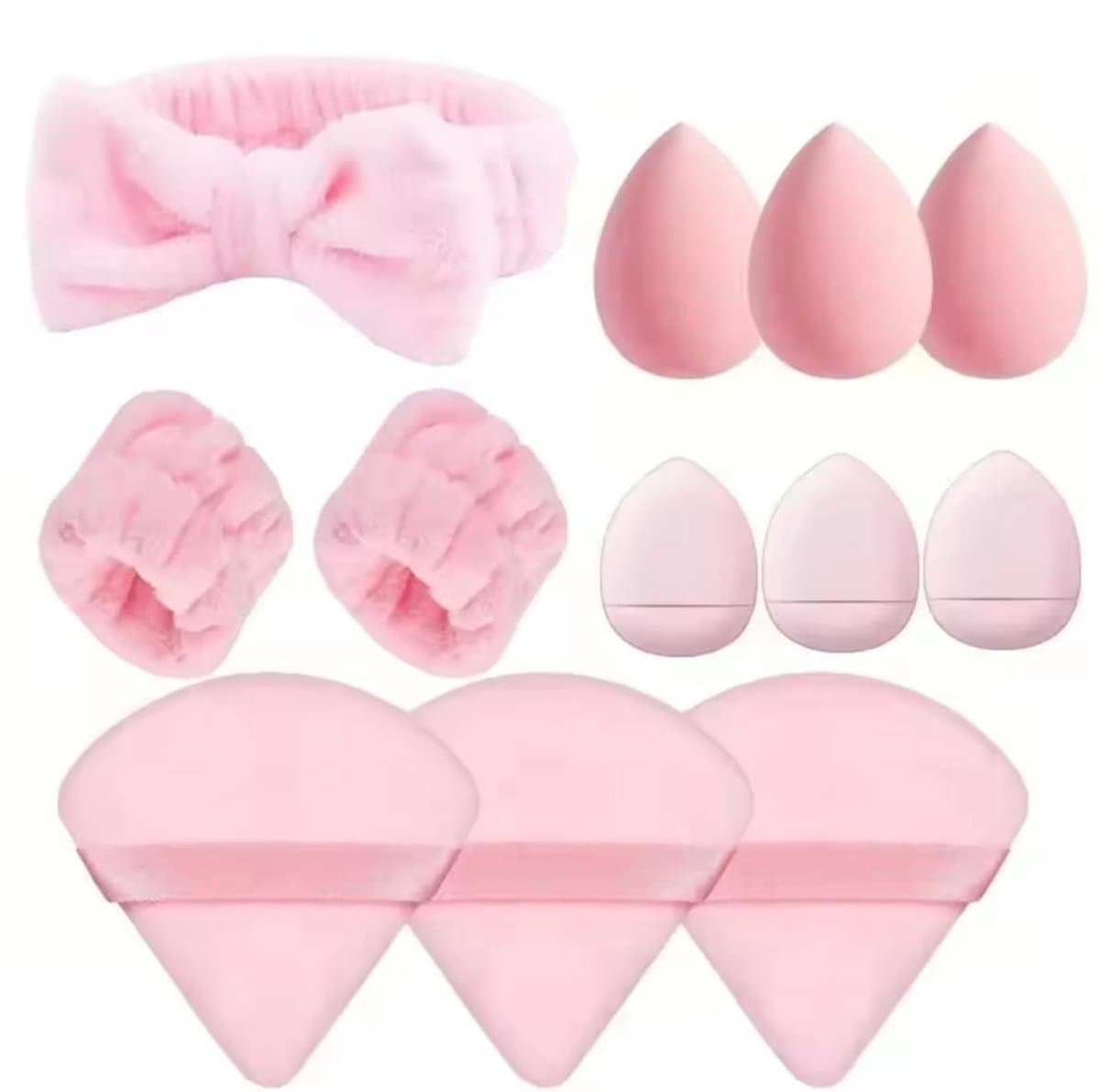 Make -up sponsen set - Make - Up ei- Hoofdband-Sponsjes - Gezicht sponsjes - make up blenders