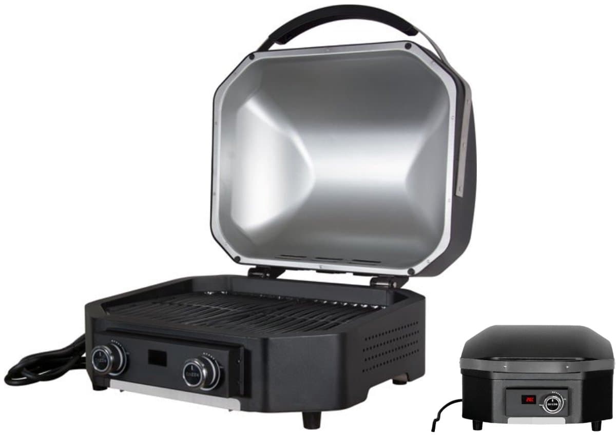 Fameilleur elektrische barbecue- 1700 Watt – Compact & Krachtig – Tot 350°C – Gietijzeren Grillrooster – BBQ voor Balkon, Tuin of Camping – Zwart – Snel op temperatuur – Geen Gas of Houtskool Nodig- grill- tafelgrill- tafel grill- tafelbarbecue- tafe