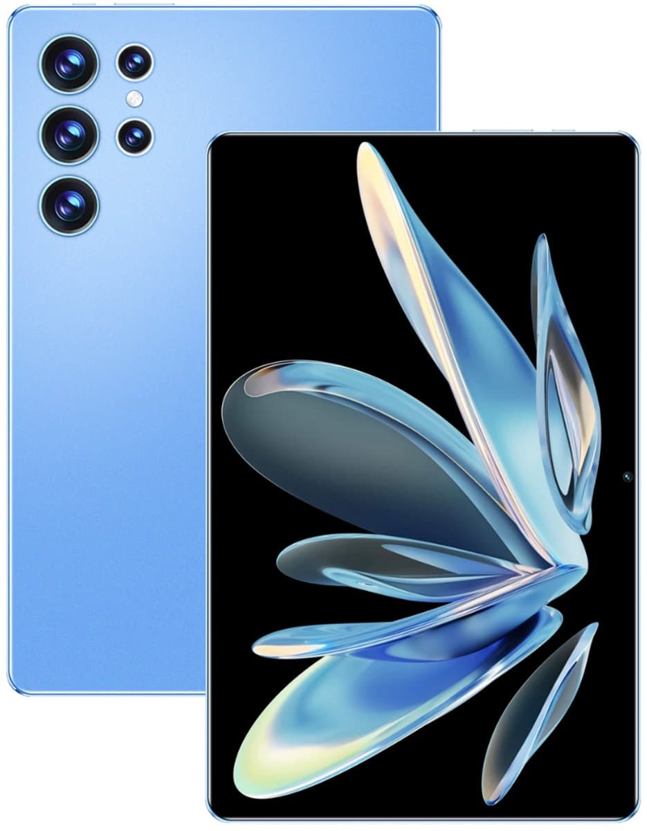 2025 5G Nieuwe 10,36 Inch Tablet Android met 12GB RAM, 256GB ROM, Android 12000mAh Batterij, 16MP + 32MP Camera, 10-Core, Dual Sim Netwerk, Bluetooth - blauw