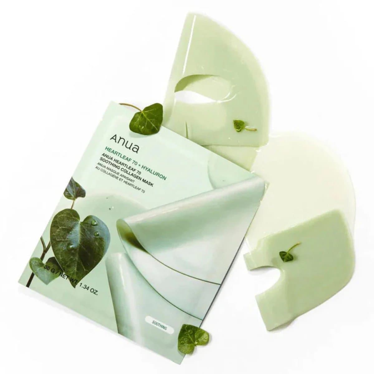 Anua - Heartleaf 70 Soothing Collagen Mask 4 stuks - Gezichtsmasker - Korean skincare