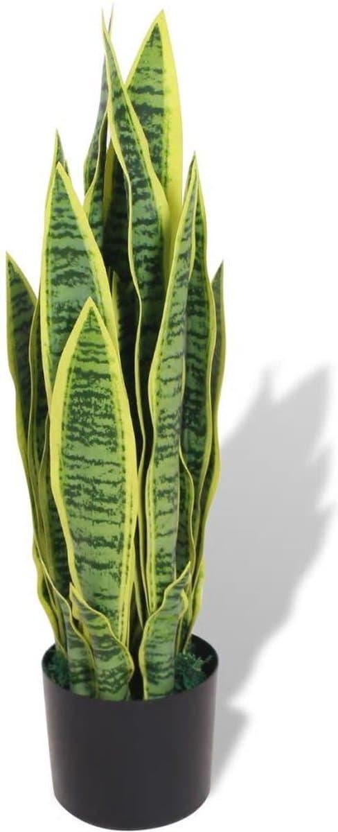 AORTA Kunstmatige Sansevieria Plant met Pot - 65 cm, Groen