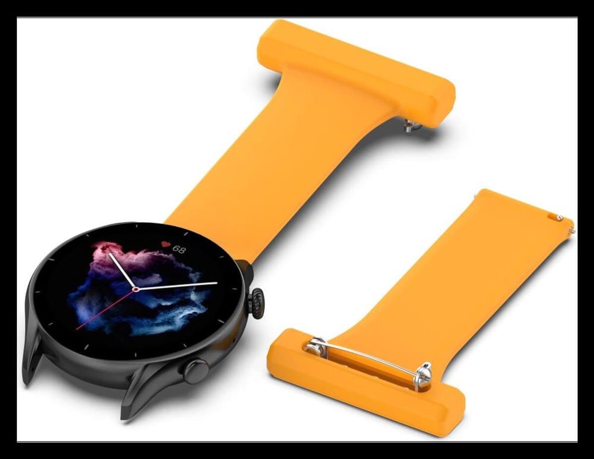 Universeel Smartwatch 22MM Siliconen Verpleegkundige Band - Geschikt Voor Dames - Geel