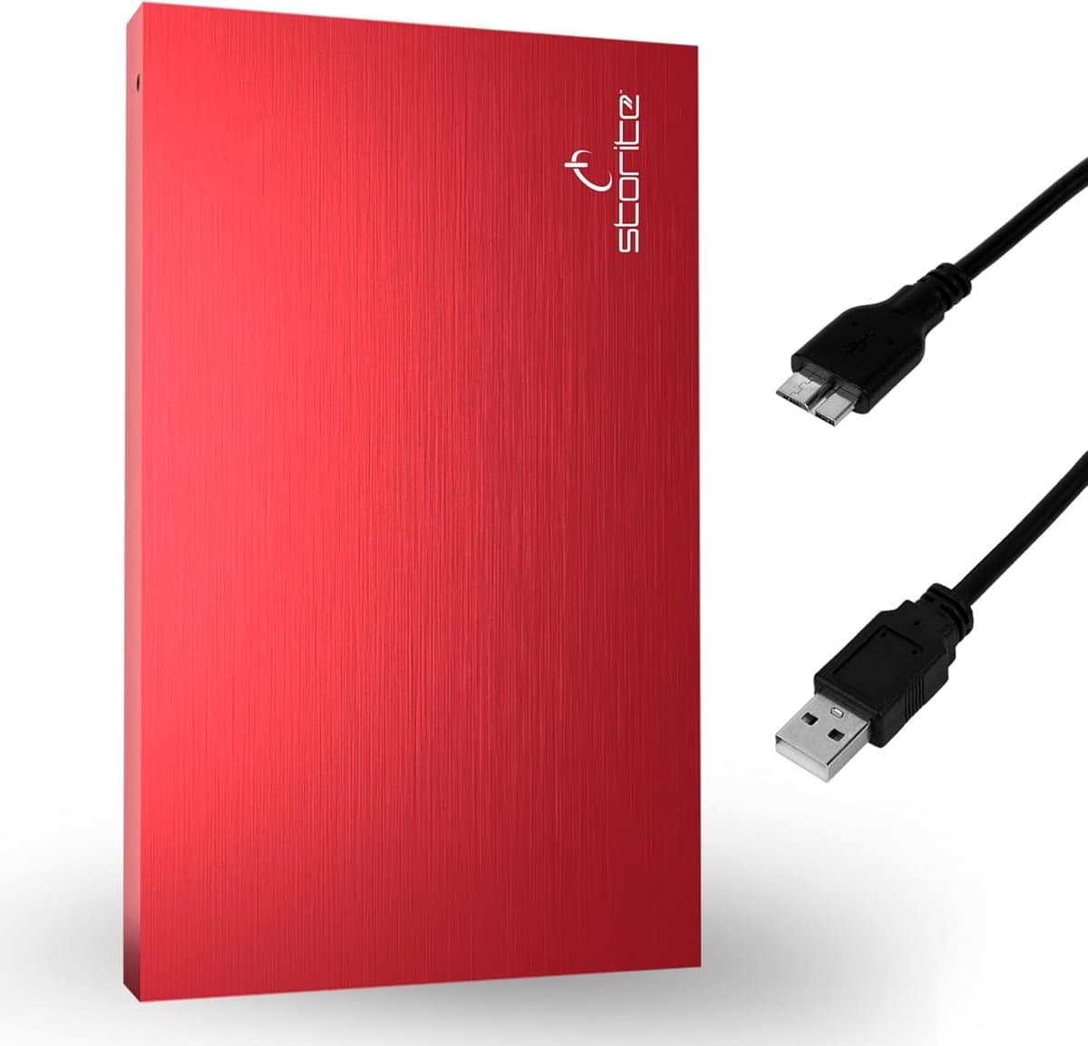 2.5 Inch Ultra Dunne Draagbare Externe Harde Schijf 120GB HDD Backup Opslag met USB 3.0 Snelle Gegevensoverdracht Compatibel met PC, Mac, Windows, Gaming, Laptop en Desktop - Rood