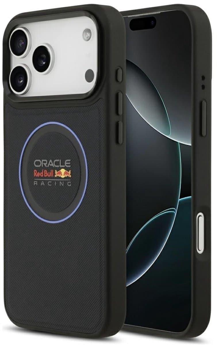Red Bull Case Met Blauwe Ring En Metalen Knoppen Voor Iphone 17 Pro Max