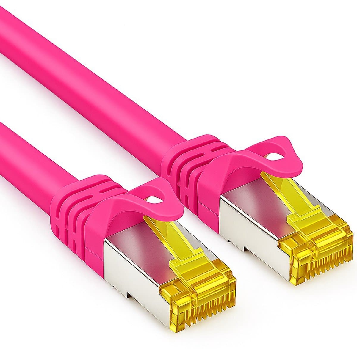 Cat 7 - S/FTP - Netwerkkabel - Patchkabel - Afgeschermd - 10 Gbps - 10 meter - Roze - Allteq