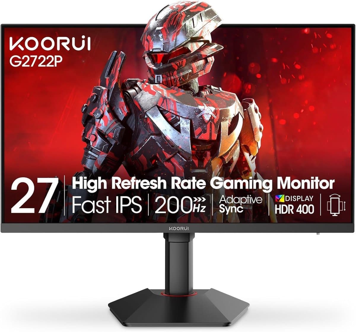 Koorui G2722P - QHD IPS Gaming Monitor - 27 Inch - 200 Hz - 1 ms