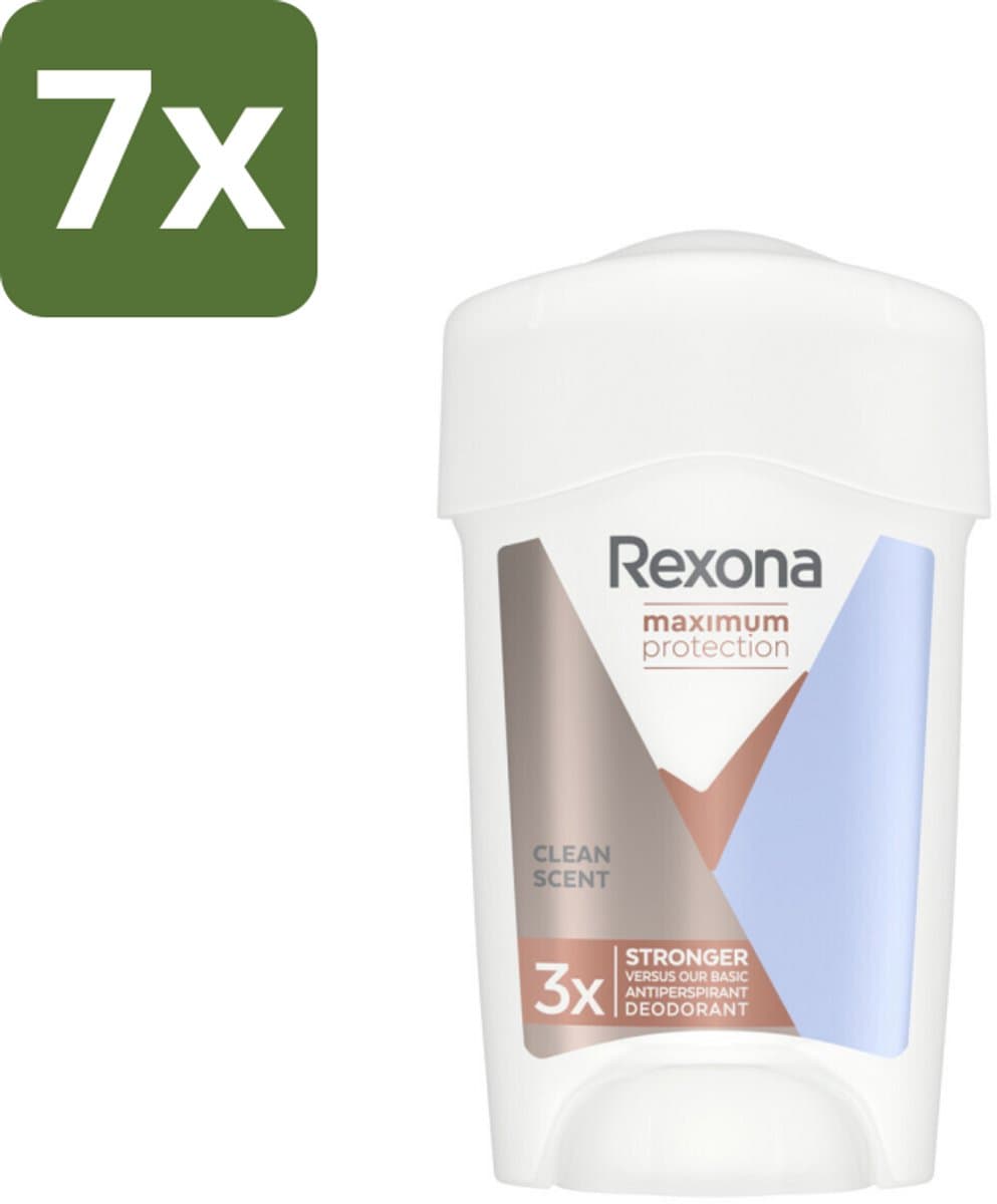 Rexona - Deodorant Stick - Women Maximum Protection Clean Scent - Anti-transpirant - 45 ml - Bulkverpakking - 7 stuks