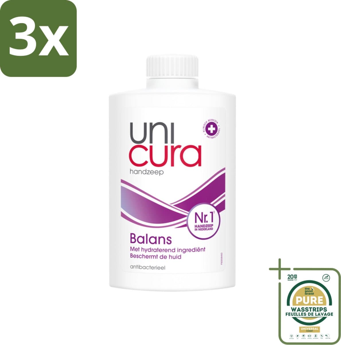 3 x Unicura – Vloeibare Zeep Navulling – Balans – 250 ml - Grootverpakking - Koffie - Koffiezetapparaat - Koffiezetapparaat