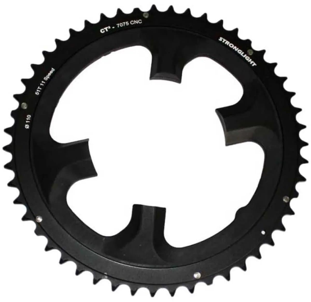 Stronglight Compatible Durace/ultegra Di2 110 Bcd Kettingblad Zwart 36t